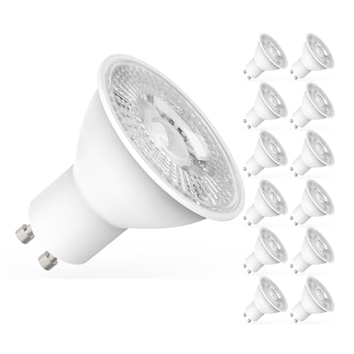 Yiahin GU10 LED Neutralweiss | GU10 LED Lampe | Neutralweiß 4500 Kelvin | 600 Lumen | 5W ersetzt 50W Watt Halogen| AC 220V-240V Abstrahlwinkel 120° | GU10 LED Reflektorlampe| 12er Pack von Yiahin