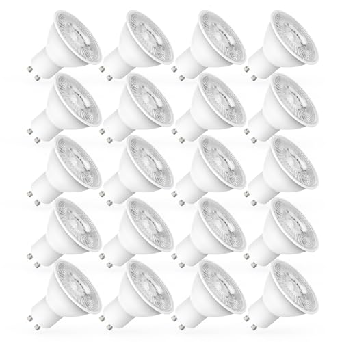 Yiahin GU10 LED Neutralweiss | GU10 LED Lampe | Neutralweiß 4500 Kelvin | 600 Lumen | 5W ersetzt 50W Watt Halogen| AC 220V-240V Abstrahlwinkel 120° | GU10 LED Reflektorlampe| 20er Pack von Yiahin