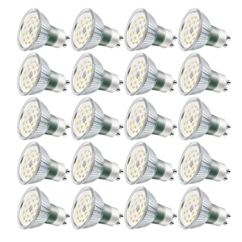 Yiahin GU10 LED Warmweiss | Warmweiß 2700 Kelvin | 600 Lumen | 5W ersetzt 60W Halogenlampe | LED ReflektorLampe | led Birnen | LED Leuchtmittel Gu10 | 20er Pack von Yiahin