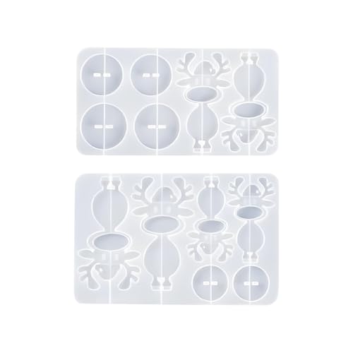 Yianyal Christmas Silicone Formen - Rentier Weihnachts Fondant Förmchen - Niedliche Stehende Tierformen Für Süßigkeiten Küchendekoration Seife Schokolade Handwerk von Yianyal