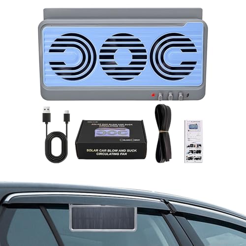 Yianyal Solarlüfter Für Autofenster - Fahrzeug Luftreiniger & Kühlverstärker - Luftreinigende Kühlung Für Auto Wohnmobil Camping Zuhause Yianyal Solarlüfter Für Autofenster - Fahrzeug Luftreiniger & Kühlverstärker - Luftreinigende Kühlung Für Auto Wohnmobil Camping Zuhause von Yianyal