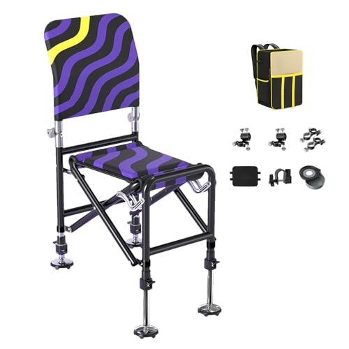 Yianyal Tragbarer Angelhocker | Verstellbarer Camping-Angelsitz - Ergonomisches Reisezubehör Mit Stabiler Sitzfläche Für Camping, Picknick Und Angeln Yianyal Tragbarer Angelhocker | Verstellbarer Camping-Angelsitz - Ergonomisches Reisezubehör Mit Stabiler Sitzfläche Für Camping, Picknick Und Angeln von Yianyal
