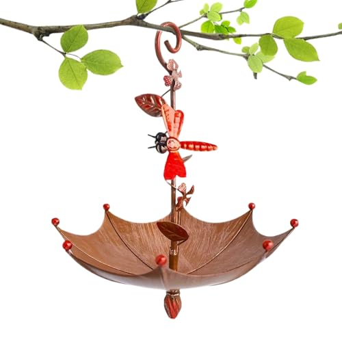 Yianyal Vogelfutterspender Für Draußen - Aufhängbares Kolibri-Futtertablett zur Befestigung | Schirmförmiger Vogel-Feeder Für Garten Und Balkon Dekoration von Yianyal