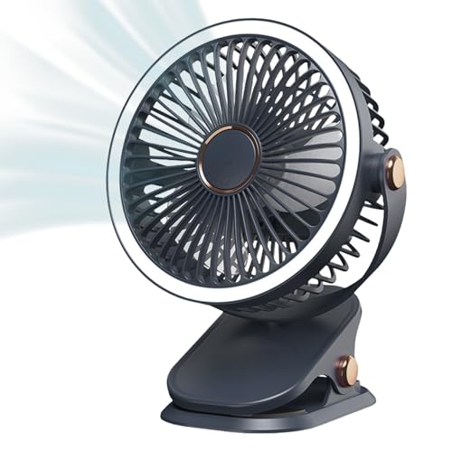 Yianyal Wiederaufladbarer Klemmventilator - Tragbarer Mini-Ventilator Mit Klemmfunktion - Wiederaufladbar Mit 5 Geschwindigkeitsstufen, Zu Hause Im Büro Unterwegs Yianyal Wiederaufladbarer Klemmventilator - Tragbarer Mini-Ventilator Mit Klemmfunktion - Wiederaufladbar Mit 5 Geschwindigkeitsstufen, Zu Hause Im Büro Unterwegs von Yianyal