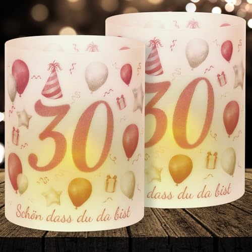 16 Windlicht Tischdeko 30 Geburtstag, Tischdekoration 30 Geburtstag, Rosegold Deko 30 Geburtstag Frauen, Deko 30 Geburtstag, Schön DASS Du Da Bist, Geeignet für Teelichter oder Kerzen 16 Windlicht Tischdeko 30 Geburtstag, Tischdekoration 30 Geburtstag, Rosegold Deko 30 Geburtstag Frauen, Deko 30 Geburtstag, Schön DASS Du Da Bist, Geeignet für Teelichter oder Kerzen von Yibat
