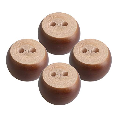 Yibuy 4 STÜCKE 6,7x6,7x4 cm Braun Eukalyptus-Holz Runde Möbel Füße Heber für Sofa von Yibuy