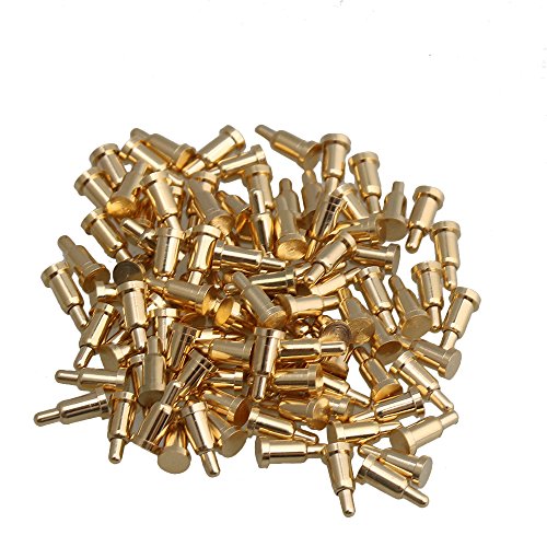 Yibuy 100x Kupferstrom Kupfer Pogo Pins Sonde Golden 2mm Durchmesser 4mm Höhe von Yibuy