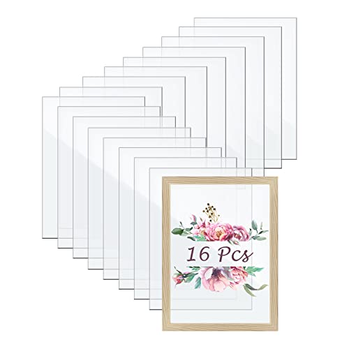 16 Stück Transparente Acryl Blätter (18x13cm) Klare Acrylplatte, Acrylglas Platte Transparentes Plexiglas, Klare Acrylplatte für Fotorahmen-Ersatz, DIY-Display-Projekte, Handwerk von Yicaam