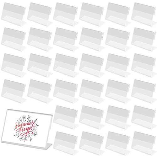 Yicaam 42 Stück Preisschildhalter aus transparentem Acryl, Preisschildhalter, Preisschildhalter für Büro und Supermarkt (6 x 4,3 x 2 cm) von Yicaam