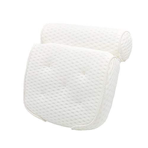 Yicare Badewannenkissen Badekissen Nackenkissen Kopf und Nacken Kissen mit 4D Air Mesh Technologie rutschfest Spa Kissen mit Premium Spezialschaumfüllung für Whirlpool Home Spa von Yicare