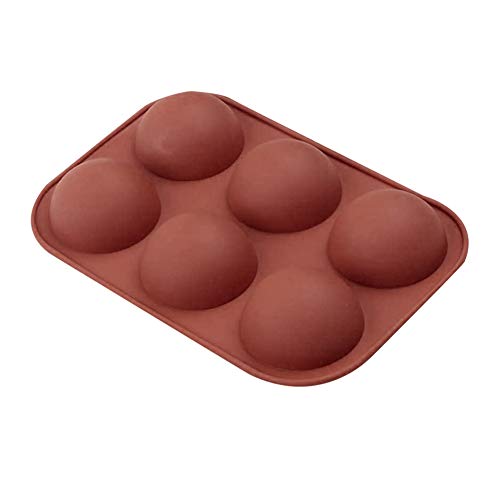 Yicare Extra große Silikonform mit 6 Mulden, halbe Kugeln, 2 Packungen Halbkugel-Silikon-Backformen für Schokolade, Kuchen, Gelee, Kuppel-Mousse Yicare Extra große Silikonform mit 6 Mulden, halbe Kugeln, 2 Packungen Halbkugel-Silikon-Backformen für Schokolade, Kuchen, Gelee, Kuppel-Mousse von Yicare