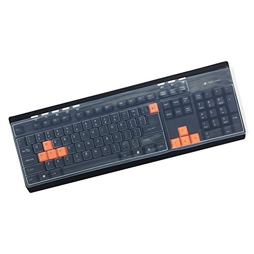 Yicare Ultradünne Silikon-Tastaturabdeckung, wasserdicht, staubabweisend, Tastaturschutz, Schreibtisch-Hülle, transparent von Yicare