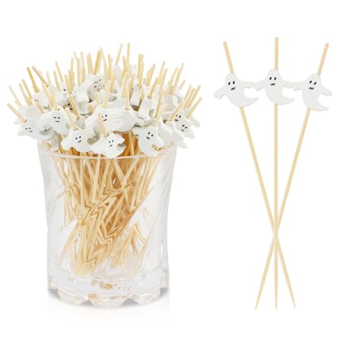 Halloween Cocktailspieße,Zahnstocher,Cocktail Deko - 100 Stück Geist Gruselige Spieße Für Party-Snacks & Buffets,Perfekt Für Halloween Fingerfood,Käseplatten & Cocktails Halloween Cocktailspieße,Zahnstocher,Cocktail Deko - 100 Stück Geist Gruselige Spieße Für Party-Snacks & Buffets,Perfekt Für Halloween Fingerfood,Käseplatten & Cocktails von Yicelerate