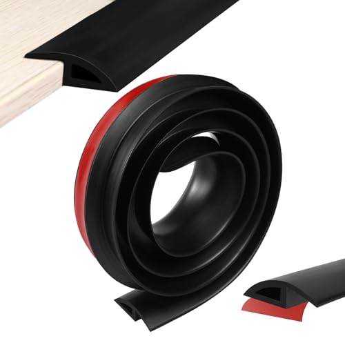 PVC Türschwellen Leiste, 100 x 3,5cm Übergangsprofil Selbstklebend, Übergangsleiste Selbstklebend Wasserdicht Übergangsschiene Höhenausgleich für Türkanten,Teppiche (Schwarz, für 5mm bis 10mm) von Yicenmy