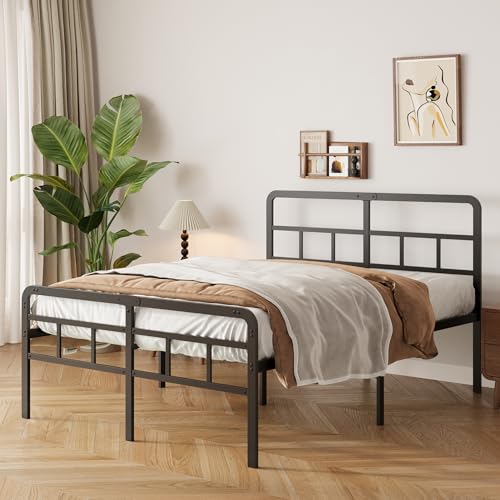 Yicensen Bettrahmen 180x200 cm mit Kopfteil und Fußteil, 46cm Höhe Metallbett Doppelbett Bettgestelle, für Schlafzimmer Gästezimmer, Leichte Montage, Geräuschfrei, Schwarz Yicensen Bettrahmen 180x200 cm mit Kopfteil und Fußteil, 46cm Höhe Metallbett Doppelbett Bettgestelle, für Schlafzimmer Gästezimmer, Leichte Montage, Geräuschfrei, Schwarz von Yicensen