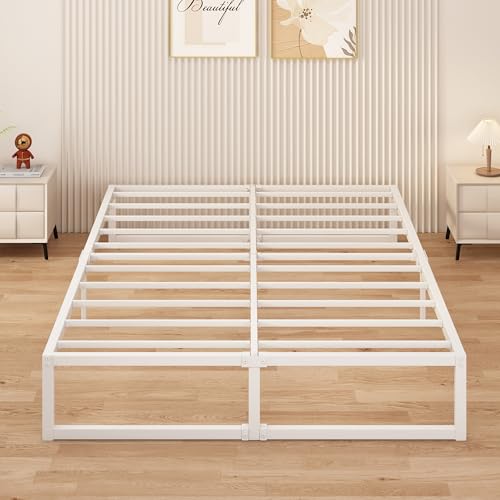 Yicensen Metallbett 150x190 cm mit Lattenrost Metall 35cm Höhe Bettrahmen Doppelbett Stabiles Leichte Montage, Weiß Yicensen Metallbett 150x190 cm mit Lattenrost Metall 35cm Höhe Bettrahmen Doppelbett Stabiles Leichte Montage, Weiß von Yicensen