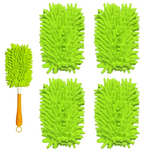 Yicotira Wiederverwendbare Staubwedel-Nachfüllpackung, kompatibel mit Swiffer Handstaubwedel – Mikrofaser-Deckenventilator-Staubwedel für Swiffer-Staubwedel, verlängerter Griff, 360 robuste von Yicotira