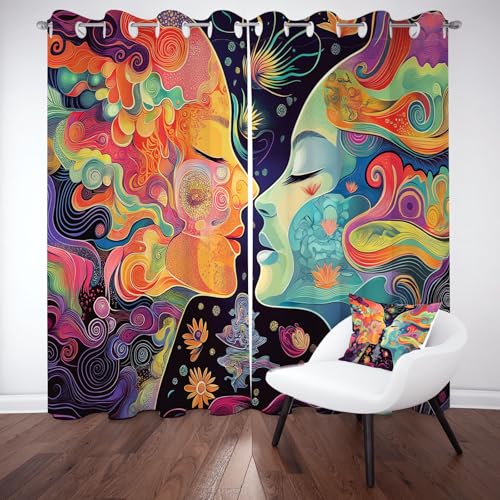 Yidbhsse Abstrakt Kunst Thermovorhang Kälteschutz, Blackout Curtain Wohnzimmer 183x117cm Wirbel Bunt Verdunkelungsvorhang Ösen, Farbig Fashion Vorhang Blickdicht Schlafzimmer 2er Set Yidbhsse Abstrakt Kunst Thermovorhang Kälteschutz, Blackout Curtain Wohnzimmer 183x117cm Wirbel Bunt Verdunkelungsvorhang Ösen, Farbig Fashion Vorhang Blickdicht Schlafzimmer 2er Set von Yidbhsse