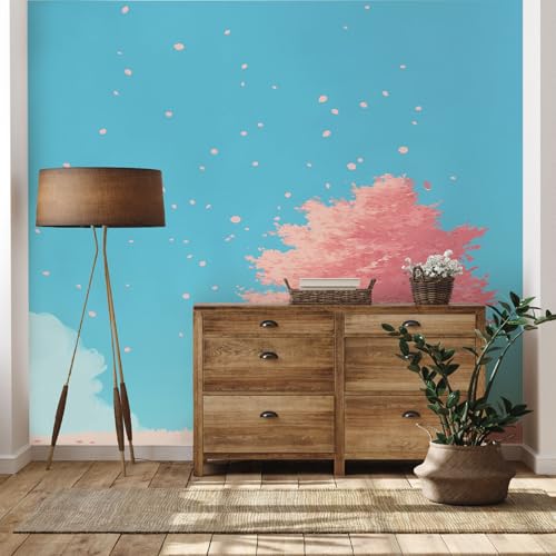 Yidbhsse Baum Pflanzen Fototapete 3d, Botanisch Einfache Tapete 416x254 cm, Modern Kunst Vliestapete Schlafzimmer, Wandtapete Kinderzimmer Motivtapeten Wandfolie Wohnzimmer Wand Dekoration von Yidbhsse