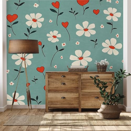 Yidbhsse Blumenmuster Herz Fototapete 3d, Floral Botanisch Tapete 150 x 200 cm, Blüten Pflanzen Vliestapete Schlafzimmer, Wandtapete Kinderzimmer Motivtapeten Wandfolie Wohnzimmer Wand Dekoration Yidbhsse Blumenmuster Herz Fototapete 3d, Floral Botanisch Tapete 150 x 200 cm, Blüten Pflanzen Vliestapete Schlafzimmer, Wandtapete Kinderzimmer Motivtapeten Wandfolie Wohnzimmer Wand Dekoration von Yidbhsse