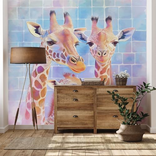 Yidbhsse Cartoon Tier Fototapete 3d Effekt, Niedlich Giraffe Tapete 150 x 200 cm, Wildtiere Vliestapete Schlafzimmer, Wandtapete Kinderzimmer Motivtapeten Wandfolie Wohnzimmer Wand Dekoration Yidbhsse Cartoon Tier Fototapete 3d Effekt, Niedlich Giraffe Tapete 150 x 200 cm, Wildtiere Vliestapete Schlafzimmer, Wandtapete Kinderzimmer Motivtapeten Wandfolie Wohnzimmer Wand Dekoration von Yidbhsse
