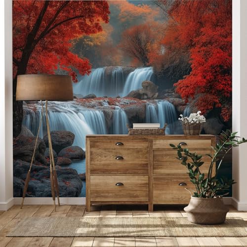 Yidbhsse Fluss Wald Tapete 150x100 cm, Baum Herbst Vliestapete Wasserfest, Natur Landschaft Fototapete 3d Effekt, Wandtapete Wohnzimmer, Abwaschbare Wallpaper Motivtapeten Schlafzimmer Yidbhsse Fluss Wald Tapete 150x100 cm, Baum Herbst Vliestapete Wasserfest, Natur Landschaft Fototapete 3d Effekt, Wandtapete Wohnzimmer, Abwaschbare Wallpaper Motivtapeten Schlafzimmer von Yidbhsse