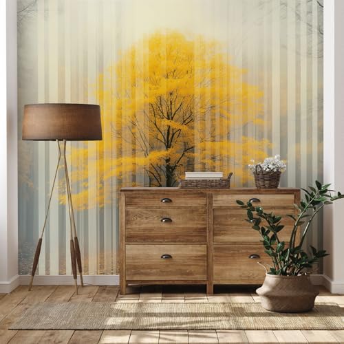Yidbhsse Gelbe Botanisch Tapeten 3d, Baum Pflanzen Fototapete Schlafzimmer, Modern Kunst Vliestapete 350x256 cm, Motivtapeten Wandfolie Wandtapete Kinderzimmer, Wand Dekoration Wohnzimmer Küche Yidbhsse Gelbe Botanisch Tapeten 3d, Baum Pflanzen Fototapete Schlafzimmer, Modern Kunst Vliestapete 350x256 cm, Motivtapeten Wandfolie Wandtapete Kinderzimmer, Wand Dekoration Wohnzimmer Küche von Yidbhsse