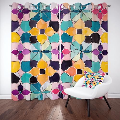 Yidbhsse Glasmalerei Drucken Thermovorhang Kälteschutz, Blackout Curtain Wohnzimmer 183x117cm Fashion Verdunkelungsvorhang Ösen, Modern Kunst Vorhang Blickdicht Schlafzimmer 2er Set Yidbhsse Glasmalerei Drucken Thermovorhang Kälteschutz, Blackout Curtain Wohnzimmer 183x117cm Fashion Verdunkelungsvorhang Ösen, Modern Kunst Vorhang Blickdicht Schlafzimmer 2er Set von Yidbhsse