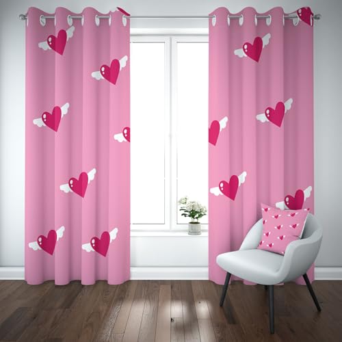 Yidbhsse Herz Romantisch Curtains Blackout 2er Set 225x140cm, Verdunklungsvorhänge Wohnzimmer Valentinstag Fashion Vorhäng Mit Ösen, Modern Kunst Blickdichte Gardinen Schlafzimmer Yidbhsse Herz Romantisch Curtains Blackout 2er Set 225x140cm, Verdunklungsvorhänge Wohnzimmer Valentinstag Fashion Vorhäng Mit Ösen, Modern Kunst Blickdichte Gardinen Schlafzimmer von Yidbhsse
