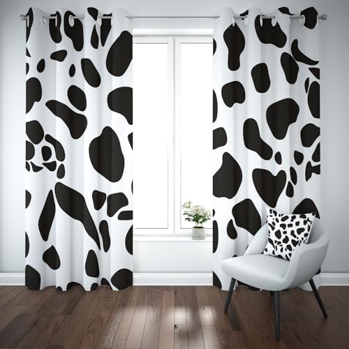 Yidbhsse Kuhflecken Milchkuh Curtains Blackout 2er Set 225x140cm, Verdunklungsvorhänge Wohnzimmer Abstrakt Fashion Vorhäng Mit Ösen, Schwarz Und Weiß Blickdichte Gardinen Schlafzimmer Yidbhsse Kuhflecken Milchkuh Curtains Blackout 2er Set 225x140cm, Verdunklungsvorhänge Wohnzimmer Abstrakt Fashion Vorhäng Mit Ösen, Schwarz Und Weiß Blickdichte Gardinen Schlafzimmer von Yidbhsse