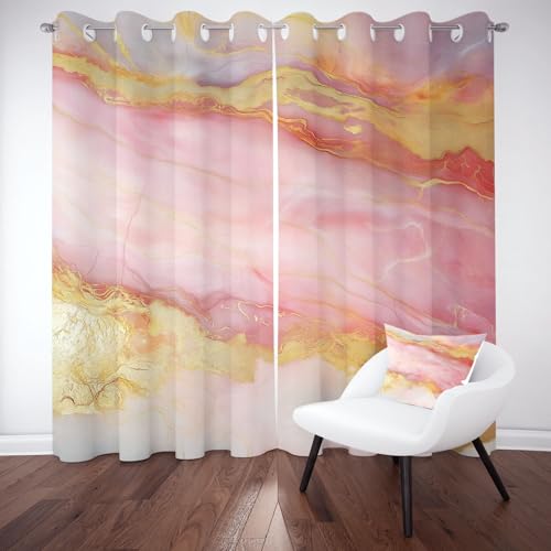 Yidbhsse Rosa Marmor Thermovorhang Hitzeschutz Blickdicht Vorhang 175x70cm, Fluid Art Verdunkelungsvorhang Gardinen Mit Ösen 2er Set, Modern Kunst Blackout Curtain Wohnzimmer Yidbhsse Rosa Marmor Thermovorhang Hitzeschutz Blickdicht Vorhang 175x70cm, Fluid Art Verdunkelungsvorhang Gardinen Mit Ösen 2er Set, Modern Kunst Blackout Curtain Wohnzimmer von Yidbhsse