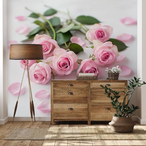 Yidbhsse Rosa Rose Tapeten 3d Effekt, Blumenmuster Botanisch Fototapete Schlafzimmer, Pflanzen Vliestapete 100x70 cm, Motivtapeten Wandfolie Wandtapete Kinderzimmer, Wand Dekoration Wohnzimmer Küche Yidbhsse Rosa Rose Tapeten 3d Effekt, Blumenmuster Botanisch Fototapete Schlafzimmer, Pflanzen Vliestapete 100x70 cm, Motivtapeten Wandfolie Wandtapete Kinderzimmer, Wand Dekoration Wohnzimmer Küche von Yidbhsse