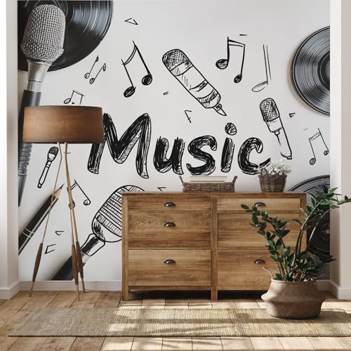 Yidbhsse Schallplatten 3d Tapeten Wohnzimmer, Rockmusik Mikrofon Vliestapete, Musik Notiz Motivtapeten Schlafzimmer, Fototapete 175x250 cm, Wallpaper Wandtapete, Abwaschbare Tapete Küche Yidbhsse Schallplatten 3d Tapeten Wohnzimmer, Rockmusik Mikrofon Vliestapete, Musik Notiz Motivtapeten Schlafzimmer, Fototapete 175x250 cm, Wallpaper Wandtapete, Abwaschbare Tapete Küche von Yidbhsse