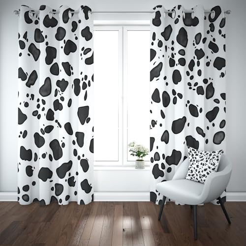 Yidbhsse Schwarz Und Weiß Thermovorhang Hitzeschutz Blickdicht Vorhang 175x70cm, Abstrakt Fashion Verdunkelungsvorhang Gardinen Mit Ösen 2er Set, Kuhflecken Milchkuh Blackout Curtain Wohnzimmer Yidbhsse Schwarz Und Weiß Thermovorhang Hitzeschutz Blickdicht Vorhang 175x70cm, Abstrakt Fashion Verdunkelungsvorhang Gardinen Mit Ösen 2er Set, Kuhflecken Milchkuh Blackout Curtain Wohnzimmer von Yidbhsse