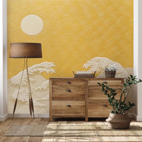 Yidbhsse Sonne Welle Fototapete 3d, Gelbe Fashion Tapete 150 x 200 cm, Modern Einfache Vliestapete Schlafzimmer, Wandtapete Kinderzimmer Motivtapeten Wandfolie Wohnzimmer Wand Dekoration Yidbhsse Sonne Welle Fototapete 3d, Gelbe Fashion Tapete 150 x 200 cm, Modern Einfache Vliestapete Schlafzimmer, Wandtapete Kinderzimmer Motivtapeten Wandfolie Wohnzimmer Wand Dekoration von Yidbhsse
