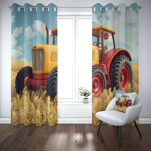 Yidbhsse Traktor Bauernhof Thermovorhang Kälteschutz, Blackout Curtain Wohnzimmer 183x117cm Automuster Weizen Verdunkelungsvorhang Ösen, Auto LKW Vorhang Blickdicht Schlafzimmer 2er Set Yidbhsse Traktor Bauernhof Thermovorhang Kälteschutz, Blackout Curtain Wohnzimmer 183x117cm Automuster Weizen Verdunkelungsvorhang Ösen, Auto LKW Vorhang Blickdicht Schlafzimmer 2er Set von Yidbhsse