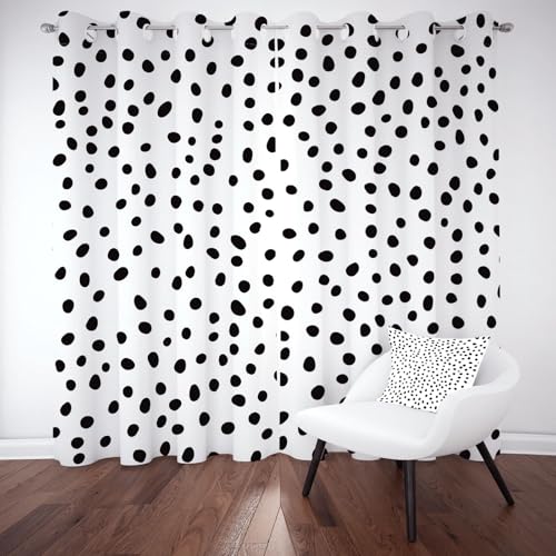 Yidbhsse Tupfen Fashion Thermovorhang Hitzeschutz Blickdicht Vorhang 175x70cm, Schwarz Und Weiß Verdunkelungsvorhang Gardinen Mit Ösen 2er Set, Modern Einfache Blackout Curtain Wohnzimmer Yidbhsse Tupfen Fashion Thermovorhang Hitzeschutz Blickdicht Vorhang 175x70cm, Schwarz Und Weiß Verdunkelungsvorhang Gardinen Mit Ösen 2er Set, Modern Einfache Blackout Curtain Wohnzimmer von Yidbhsse