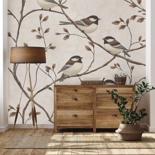 Yidbhsse Vogel Tier Fototapete 3d, Spatz Zweig Tapete 416x254 cm, Blatt Pflanzen Vliestapete Schlafzimmer, Wandtapete Kinderzimmer Motivtapeten Wandfolie Wohnzimmer Wand Dekoration Yidbhsse Vogel Tier Fototapete 3d, Spatz Zweig Tapete 416x254 cm, Blatt Pflanzen Vliestapete Schlafzimmer, Wandtapete Kinderzimmer Motivtapeten Wandfolie Wohnzimmer Wand Dekoration von Yidbhsse