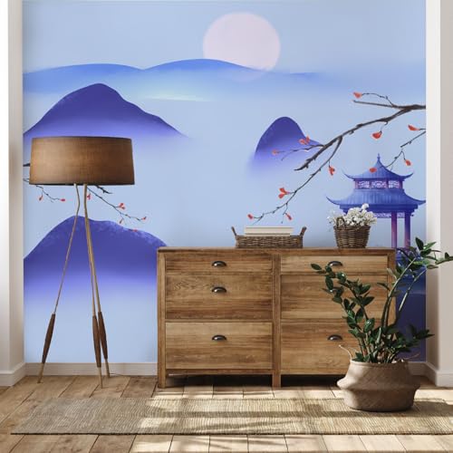 Yidbhsse Wolken Berg Tapete 150x100 cm, Sonnenaufgang Vliestapete Wasserfest, Natur Landschaft Fototapete 3d, Wandtapete Wohnzimmer, Abwaschbare Wallpaper Motivtapeten Schlafzimmer von Yidbhsse