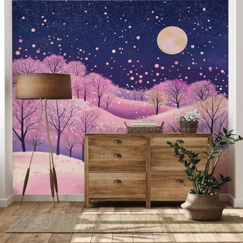 Yidbhsse Zweig Pflanzen Tapeten Schlafzimmer, Baum Botanisch Vliestapete Wohnzimmer, Lila Berg Fototapete Wasserfest, Motivtapeten 3d, Wandtapete Wanddekoration Kinderzimmer 400 x 280 cm Yidbhsse Zweig Pflanzen Tapeten Schlafzimmer, Baum Botanisch Vliestapete Wohnzimmer, Lila Berg Fototapete Wasserfest, Motivtapeten 3d, Wandtapete Wanddekoration Kinderzimmer 400 x 280 cm von Yidbhsse