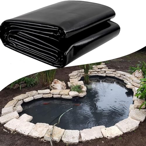 Yidelchon 0.2mm HDPE Teichfolie Für Wasser Gartenteiche, Bäche, Brunnen, Wasserfälle, Koi-Teiche 1x1m 2x3m 5x12m 7x10m 12x12m Teichmembran Teichfolien(Size:1x2m) von Yidelchon