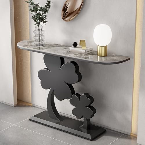 Eingangsbereich, Foyer, Korridor, Veranda-Schrank, moderner Konsolentisch mit Metallständer und Marmorplatte, moderner langer Tisch für das Eingangs-Wohnzimmer(B+Gray,140x30x80cm/55.1x11.8x31.5in) von Yidlkecqey