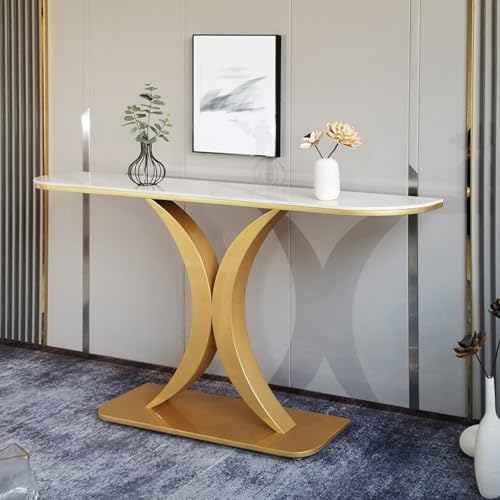 Leichter Luxus-Verandaschrank, Home View-Plattform, moderner minimalistischer Flurschrank, italienischer Steinplatten-Verandatisch, moderner Konsolen-Akzenttisch(A,150x30x80cm/59X13.8X31.5in) von Yidlkecqey