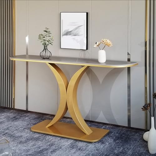 Leichter Luxus-Verandaschrank, Home View-Plattform, moderner minimalistischer Flurschrank, italienischer Steinplatten-Verandatisch, moderner Konsolen-Akzenttisch(B,100x30x80cm/39.4X13.8X31.5in) von Yidlkecqey