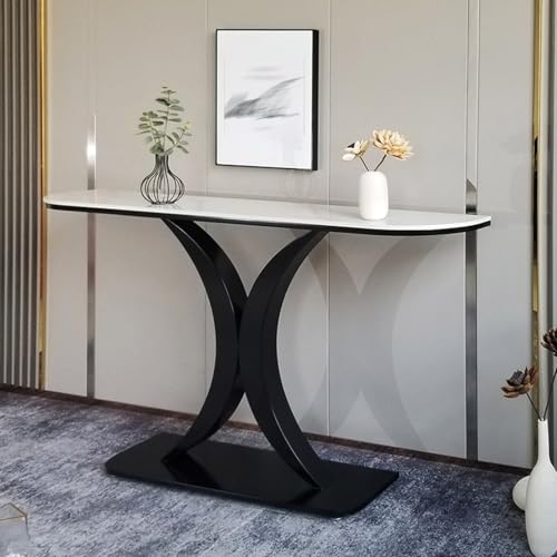 Leichter Luxus-Verandaschrank, Home View-Plattform, moderner minimalistischer Flurschrank, italienischer Steinplatten-Verandatisch, moderner Konsolen-Akzenttisch(G,100x30x80cm/39.4X13.8X31.5in) von Yidlkecqey