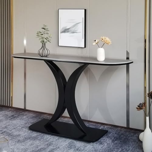 Leichter Luxus-Verandaschrank, Home View-Plattform, moderner minimalistischer Flurschrank, italienischer Steinplatten-Verandatisch, moderner Konsolen-Akzenttisch(H,80x30x80cm/31.5X13.8X31.5in) von Yidlkecqey