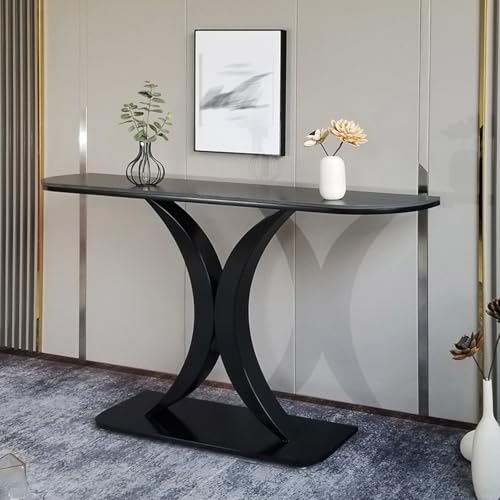 Leichter Luxus-Verandaschrank, Home View-Plattform, moderner minimalistischer Flurschrank, italienischer Steinplatten-Verandatisch, moderner Konsolen-Akzenttisch(I,80x30x80cm/31.5X13.8X31.5in) von Yidlkecqey