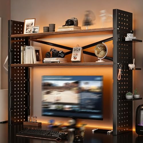 Metall-Schreibtischbuchregal Organizer, Modernes Schreibtischorganizer-Regal, Schreibtischaufbewahrungsregal, Metall-Schreibtischerweiterungsregal für Büro und Haus(Black,70x20x82cm/27.6x7.8x32.2in) von Yidlkecqey