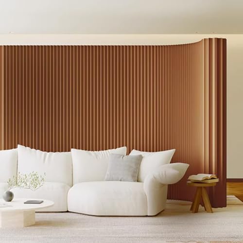 Yidlkecqey Papier-Raumteiler, Papier-Raumteiler, Einziehbarer Papier-Raumteiler, Papier-Raumteiler und Faltbare Sichtschutzwände, Faltbarer Papier-Raumteiler(Brown,400x35x170cm/157.4x13.7x67in) von Yidlkecqey