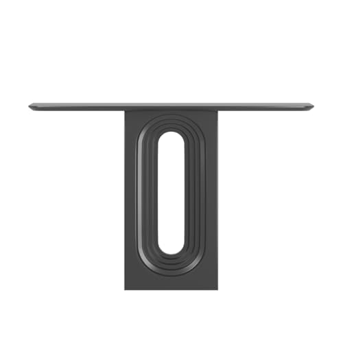 Yidlkecqey Rechteckiger Akzent-Verandatisch aus Felsplatten, kratzfester Akzenttisch für die Halle, Verandatisch aus Felsplattenkunst, geeignet für Veranden(Black,120x90cm/47.2x35.4in) von Yidlkecqey